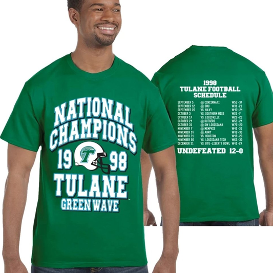 National Champions 1998 Tulane Green Wave Shirt 2025
