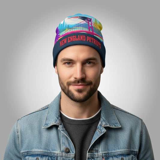 New England Patriots Bad Bunny Super Bowl Lx Beanie Hat Clothingus Diamond