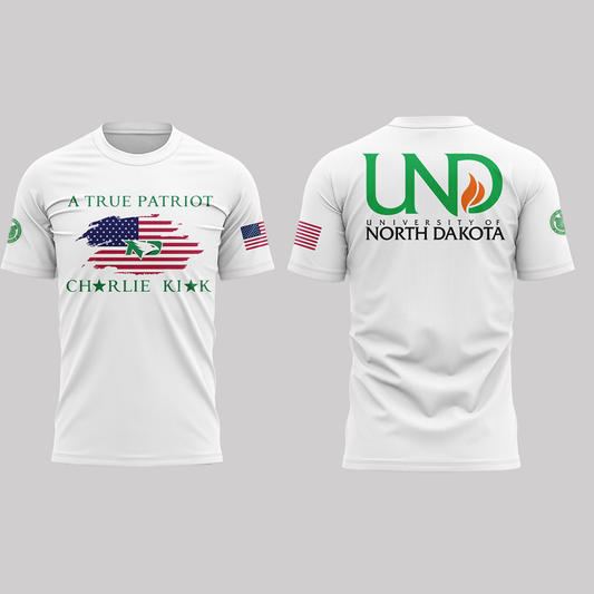 North Dakota x Turning Point USA 2025 White Shirt