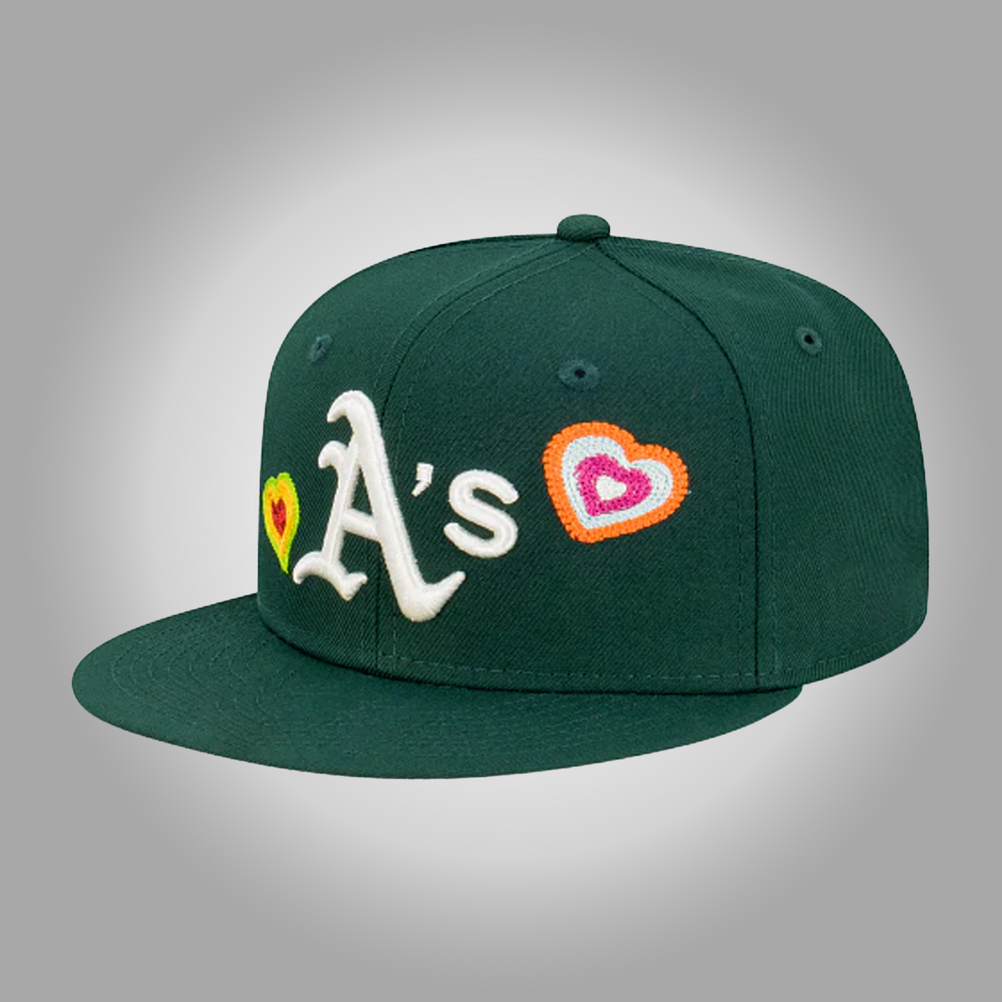 Oakland Athletics Chaninstich Heart Hat - Clothingus Diamond