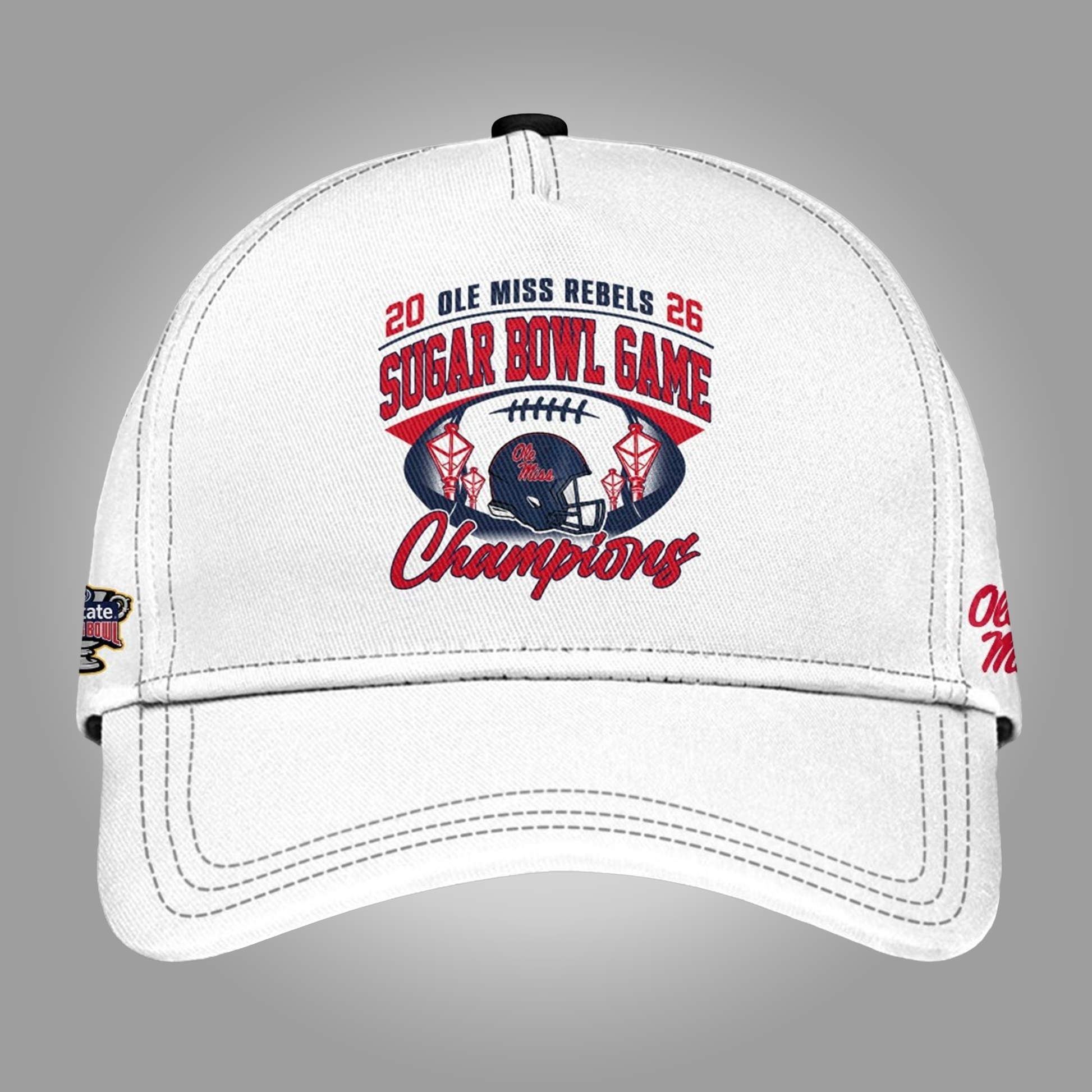 Ole Miss Rebels 2026 Sugar Bowl Game Champions Hat Clothingus Diamond