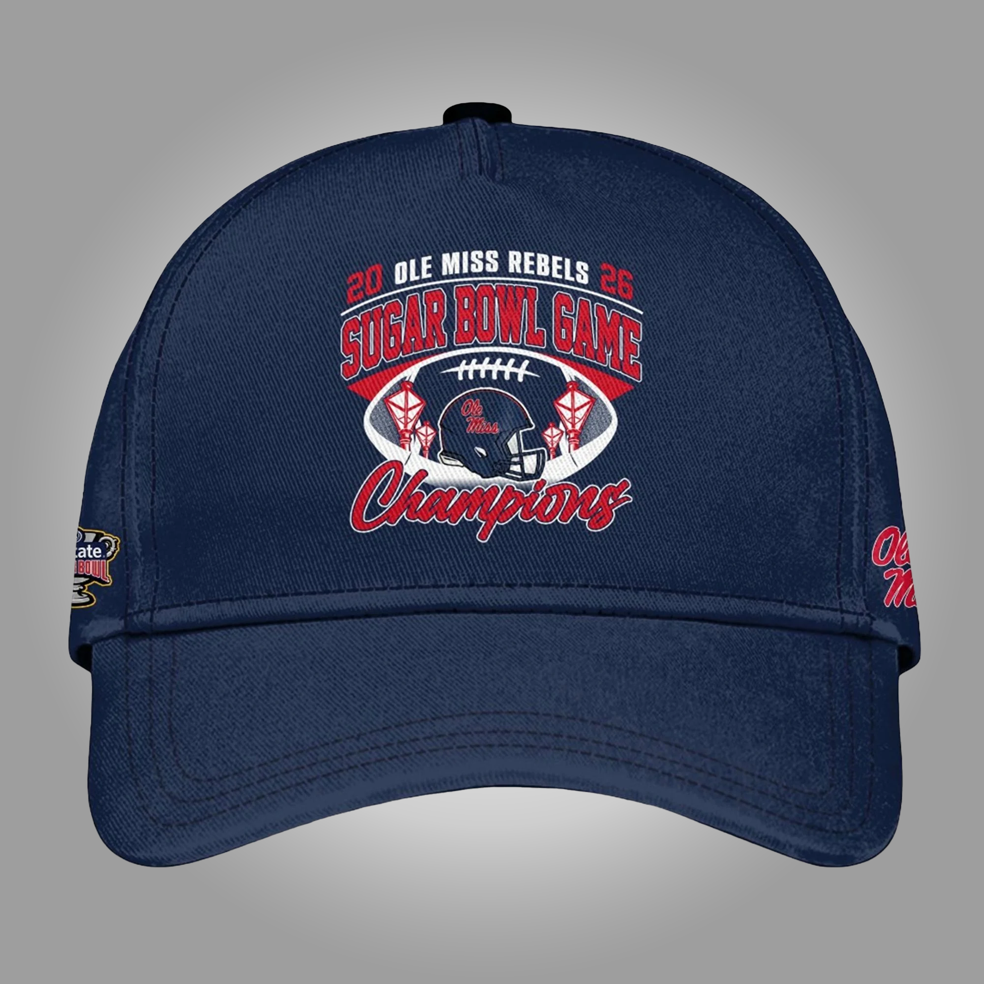 Ole Miss Rebels 2026 Sugar Bowl Game Champions Hat Clothingus Diamond