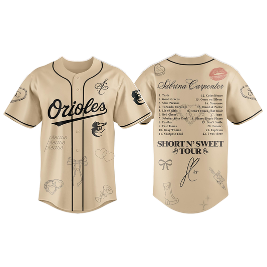 Orioles x Sabrina Carpenter Short n’ Sweet Tour Jersey 2025
