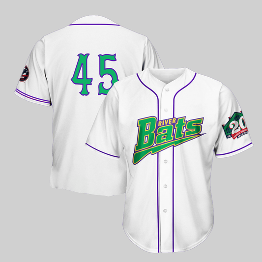 Our RiverBats vintage uniforms celebrate the first season at Louisville Slugger Stadium Jersey 2025