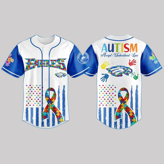 2025 Philadelphia Eagles Autism Accept Understand Love Jersey