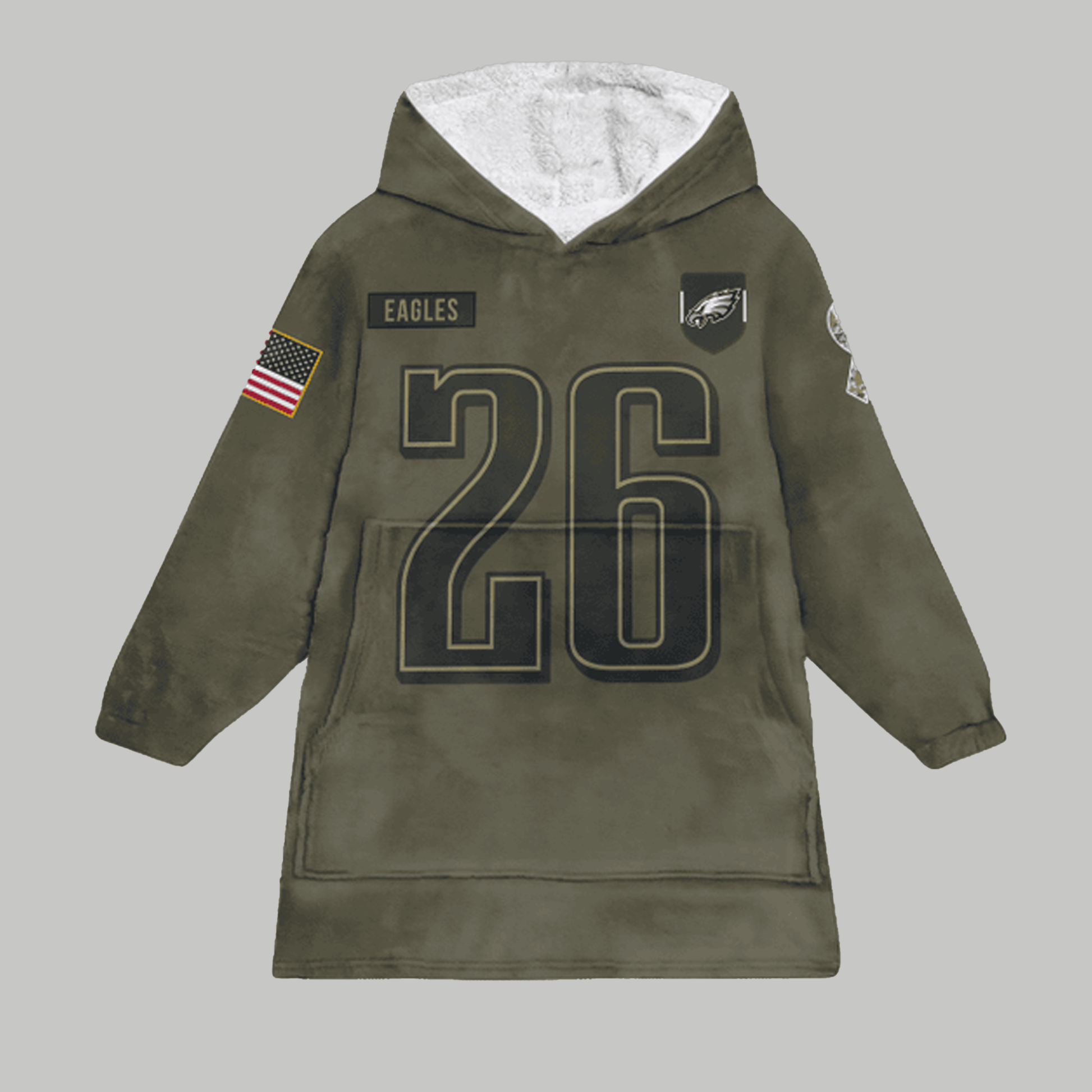 Philadelphia Eagles Barkley 26 USA Unisex Blanket Hoodie - Clothingus Diamond