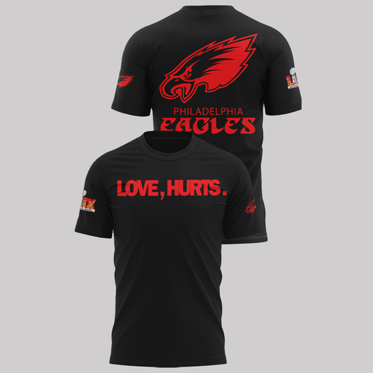 Philadelphia Eagles Love Hurts Super Bowl LIX Champions Shirt
