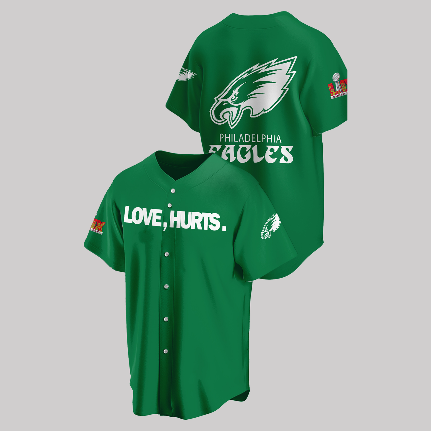 Philadelphia Eagles Love Hurts Super Bowl Lix Champions 2025 Jersey