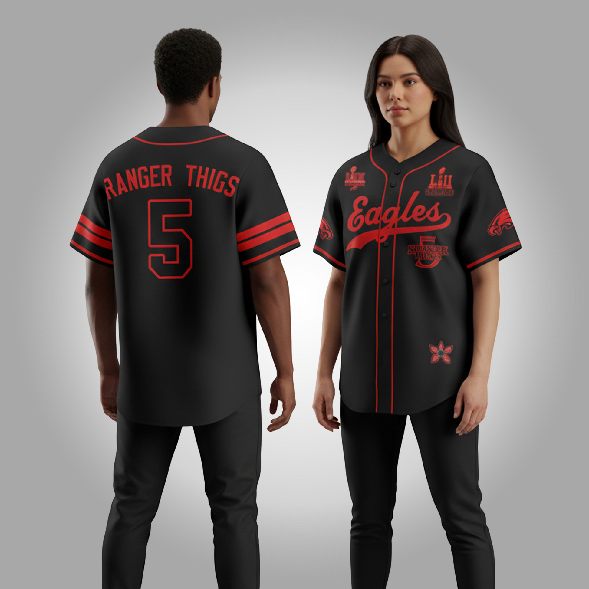 Philadelphia Eagles Stranger Things Super Bowl Champions 2025 Jersey Clothingus Diamond