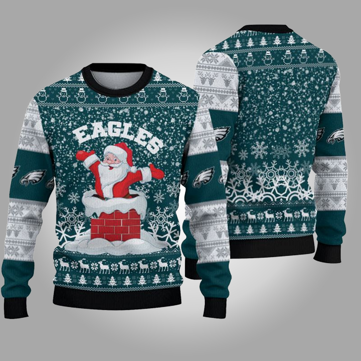 Philadelphia Eagles “funny Santa” Holiday Christmas Sweatshirt - Clothingus Diamond