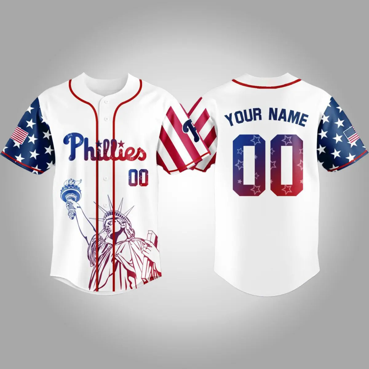 Philadelphia Phillies 4th of July USA Baseball Jersey Clothingus Diamond
