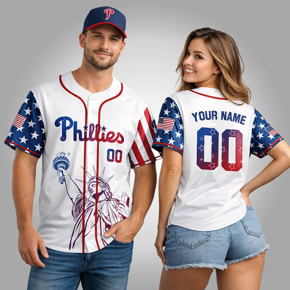 Philadelphia Phillies 4th of July USA Baseball Jersey Clothingus Diamond