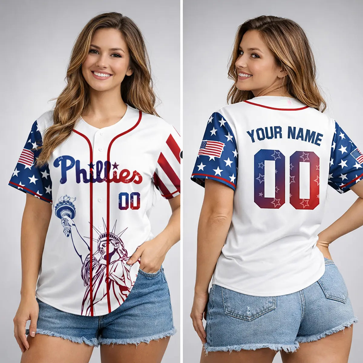 Philadelphia Phillies 4th of July USA Baseball Jersey Clothingus Diamond