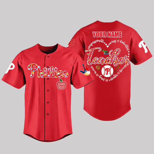 Phillies Happy Teacher Giveaway Jersey 2025