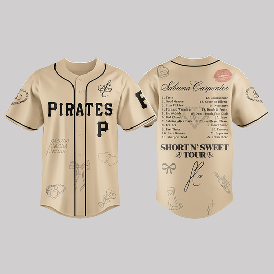 Pirates x Sabrina Carpenter Short n’ Sweet Tour Jersey 2025