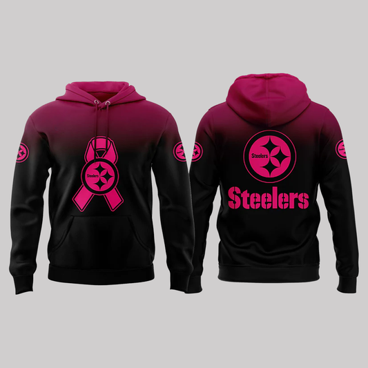 Pittsburgh Steelers 2025 Football Breast Cancer Hoodie