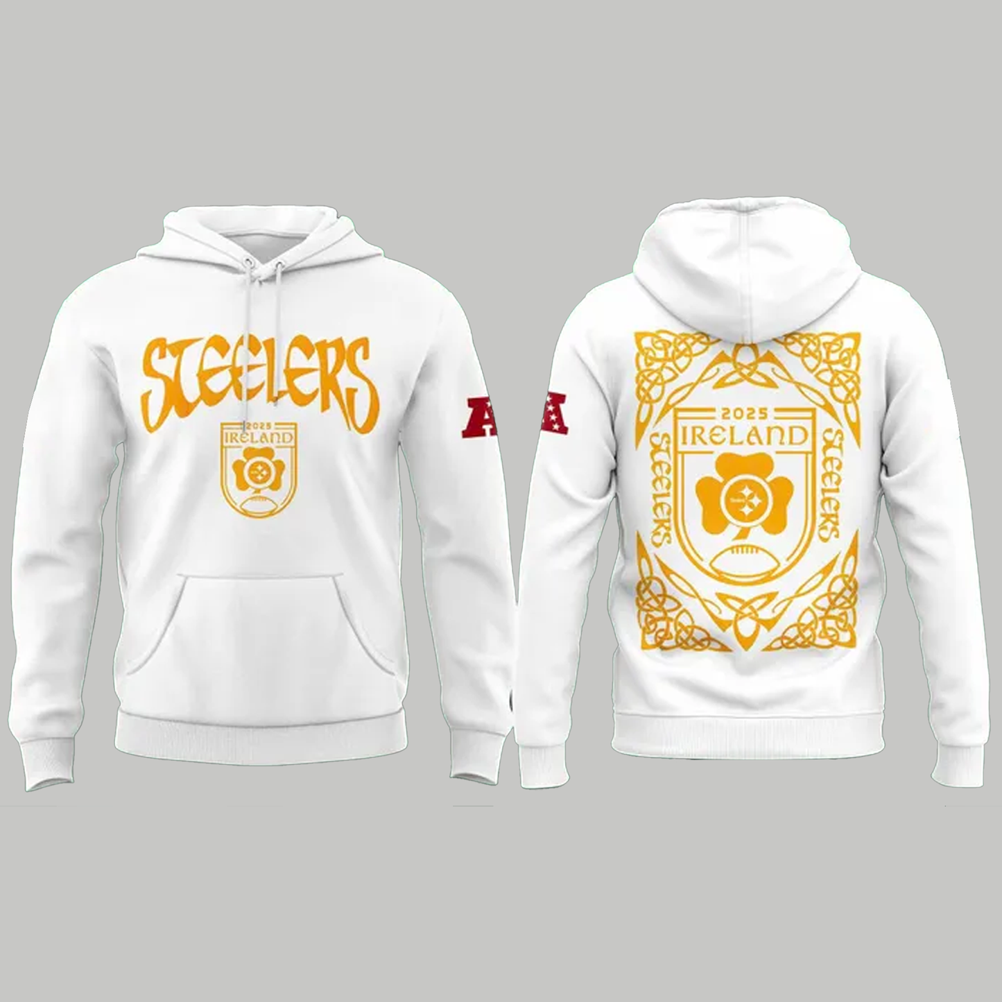 Pittsburgh Steelers 2025 Ireland Game Hoodie - Clothingus Diamond