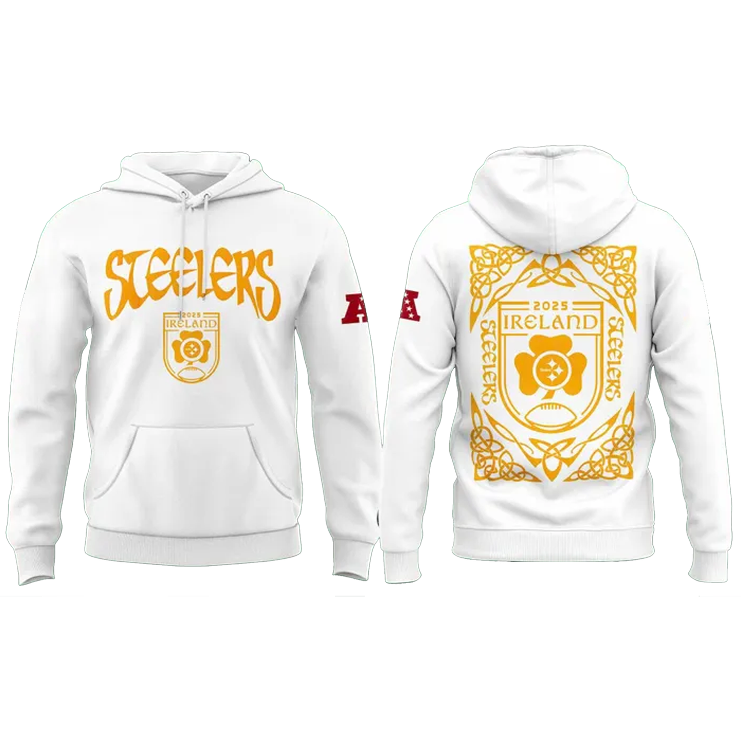 Pittsburgh Steelers 2025 Ireland Game Hoodie - Clothingus Diamond
