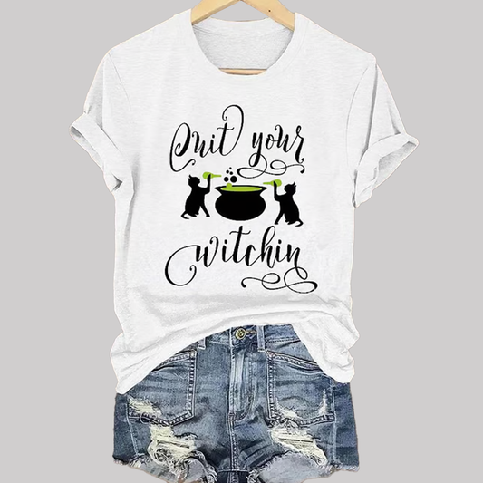 Quit Your Witchin Hallowen shirt 2025