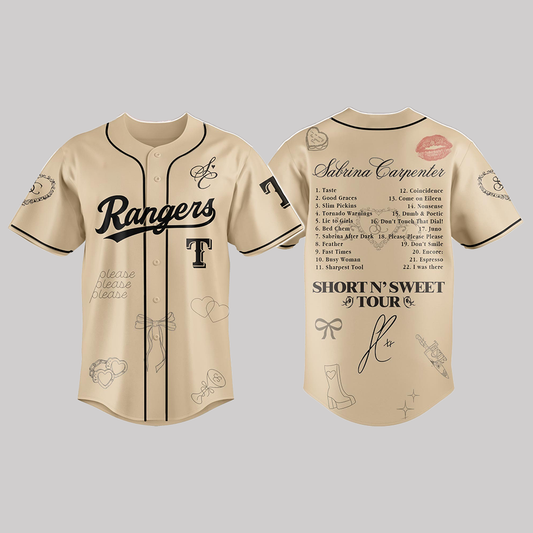 Rangers x Sabrina Carpenter Short n’ Sweet Tour Jersey 2025