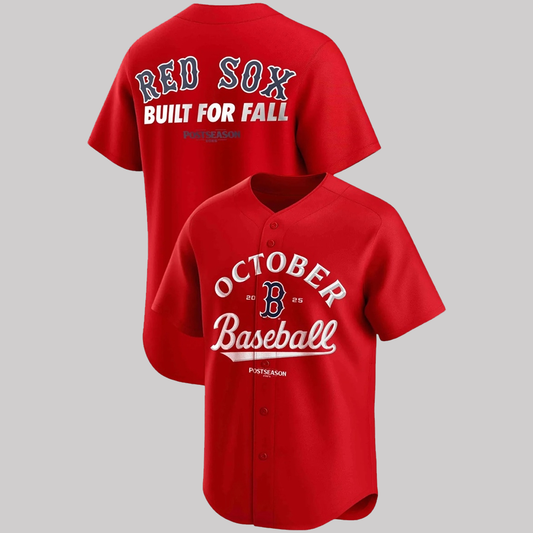 Red Sox Built For Fall 2025 October Baseball Jersey