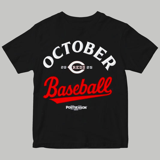 Reds October Baseball Postseason Locker Room 2025 Shirt