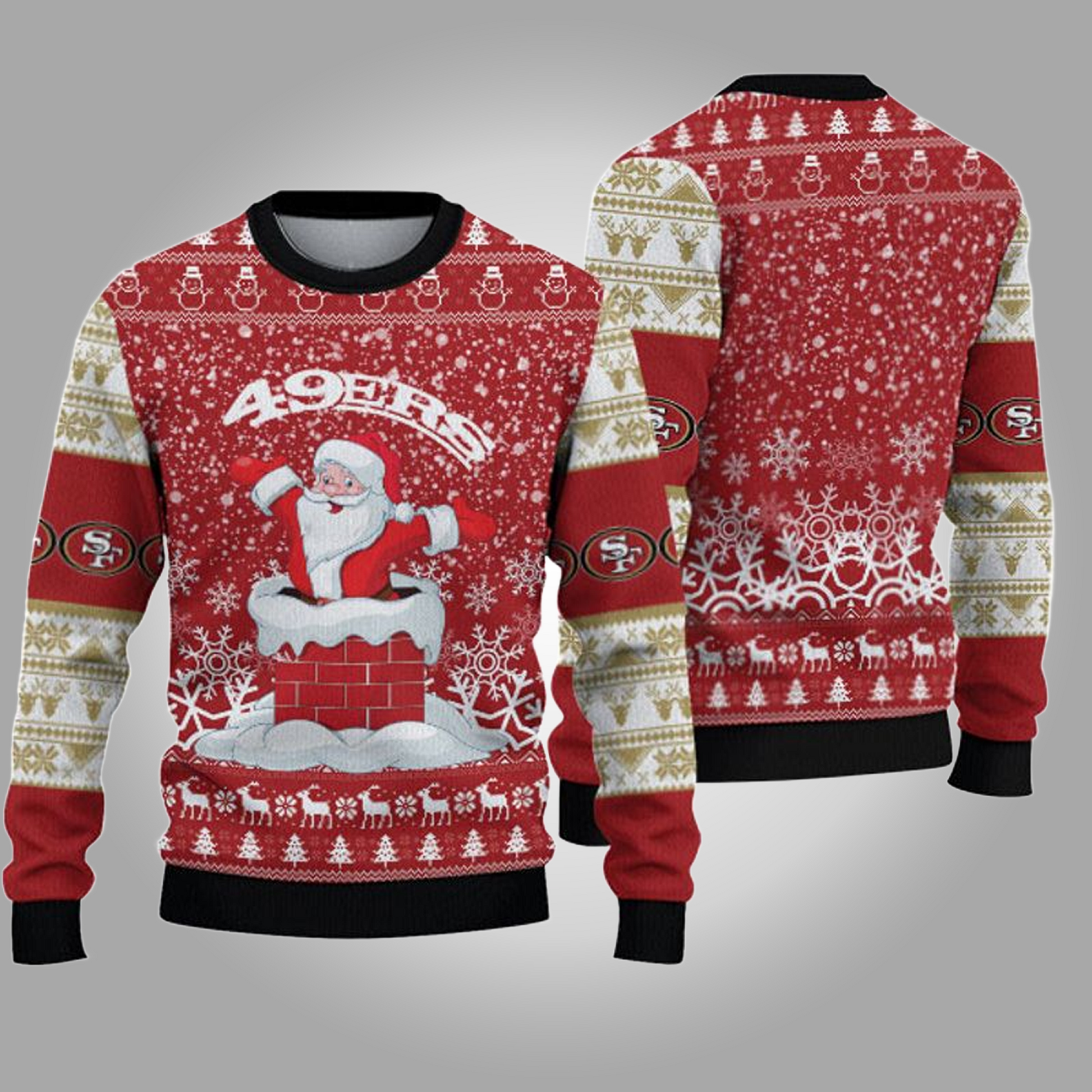 San Francisco 49ers “funny Santa” Ugly Christmas 2025 Sweatshirt - Clothingus Diamond