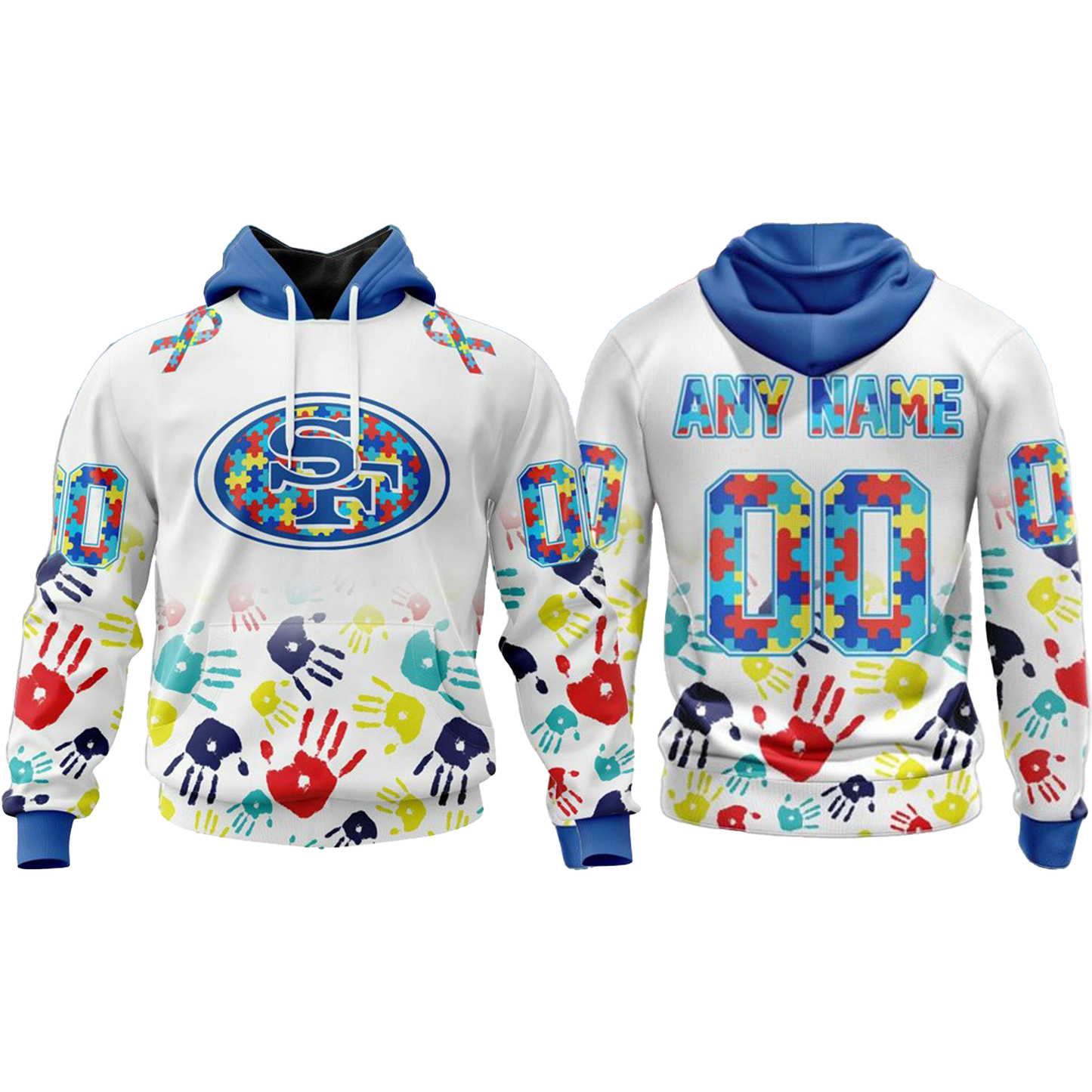 San Francisco 49ers x Autism Acceptance Hoodie