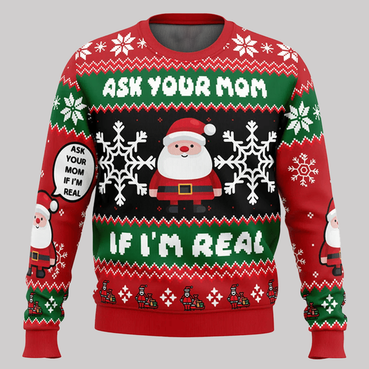 Santa Your Mom Ugly Christmas 2025 Sweater
