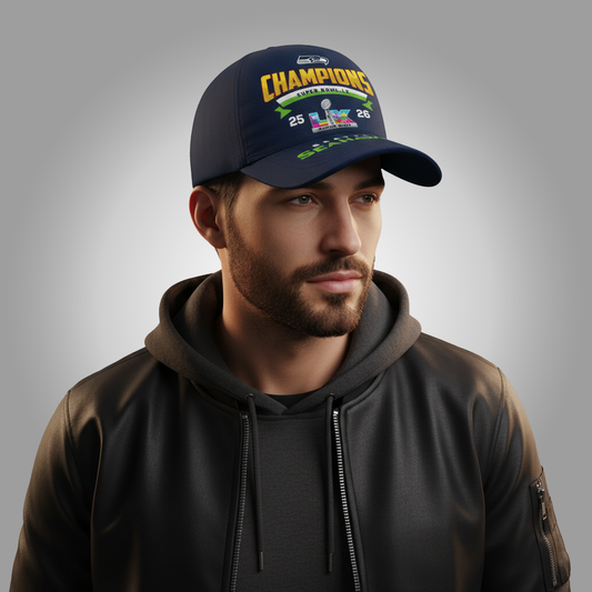 Seahawks 2026 Champions Super Bowl LX Hat Clothingus Diamond