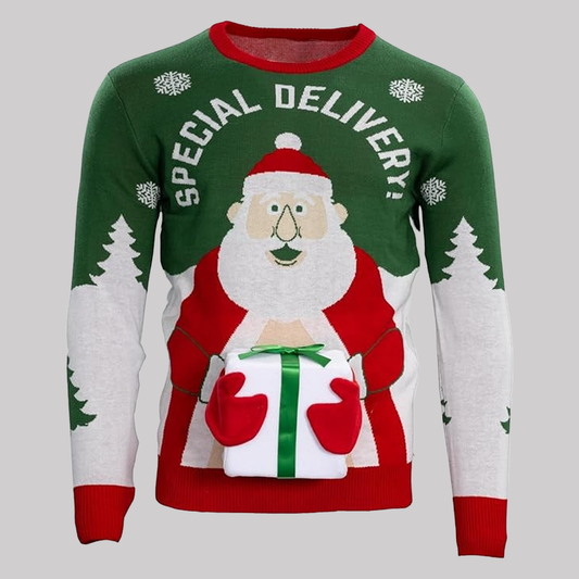Special Delivery Santa Claus3D Gift Ugly Christmas 2025 Sweater