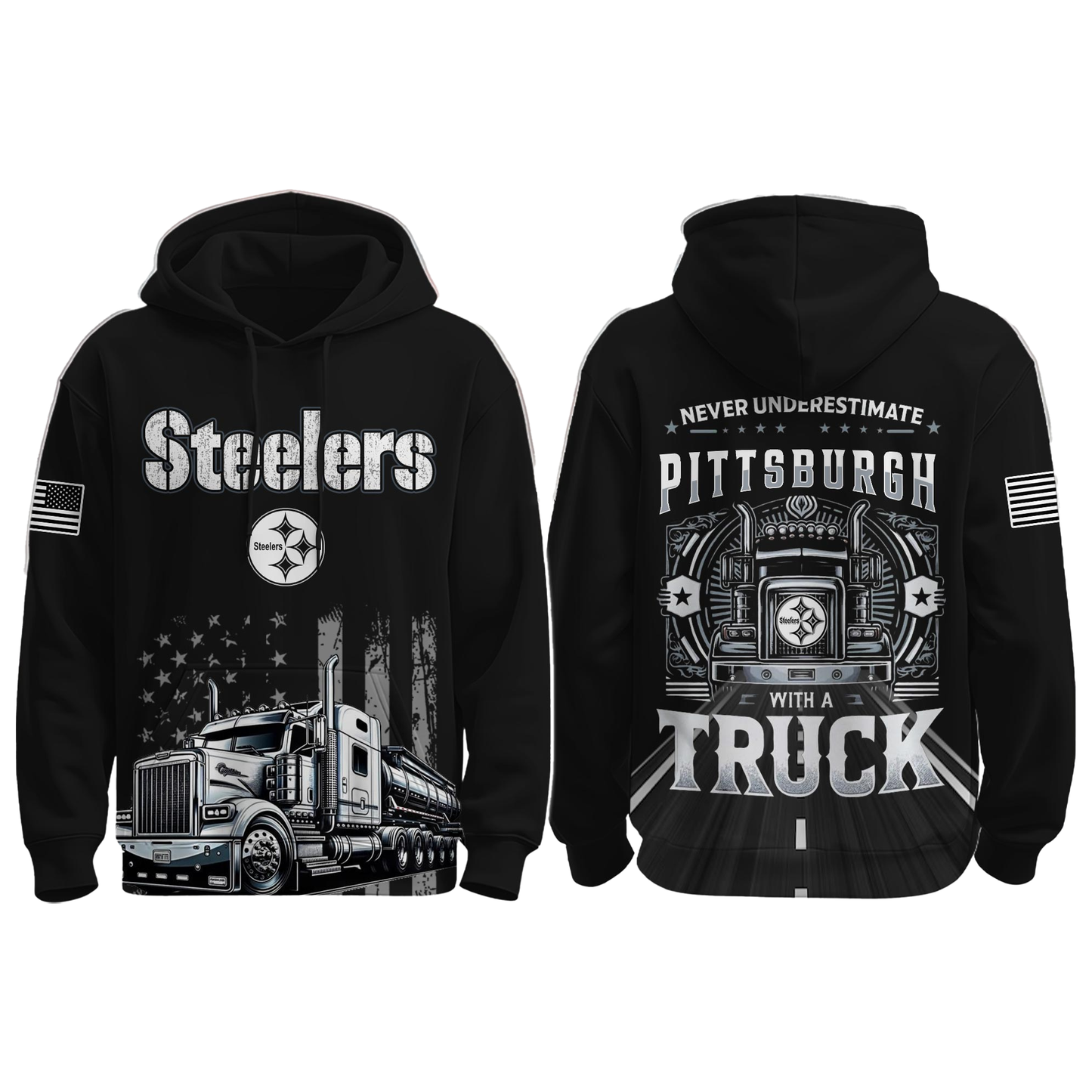 Steelers Truck Driver Appreciation Night Game 2025 Hoodie - Clothingus Diamond