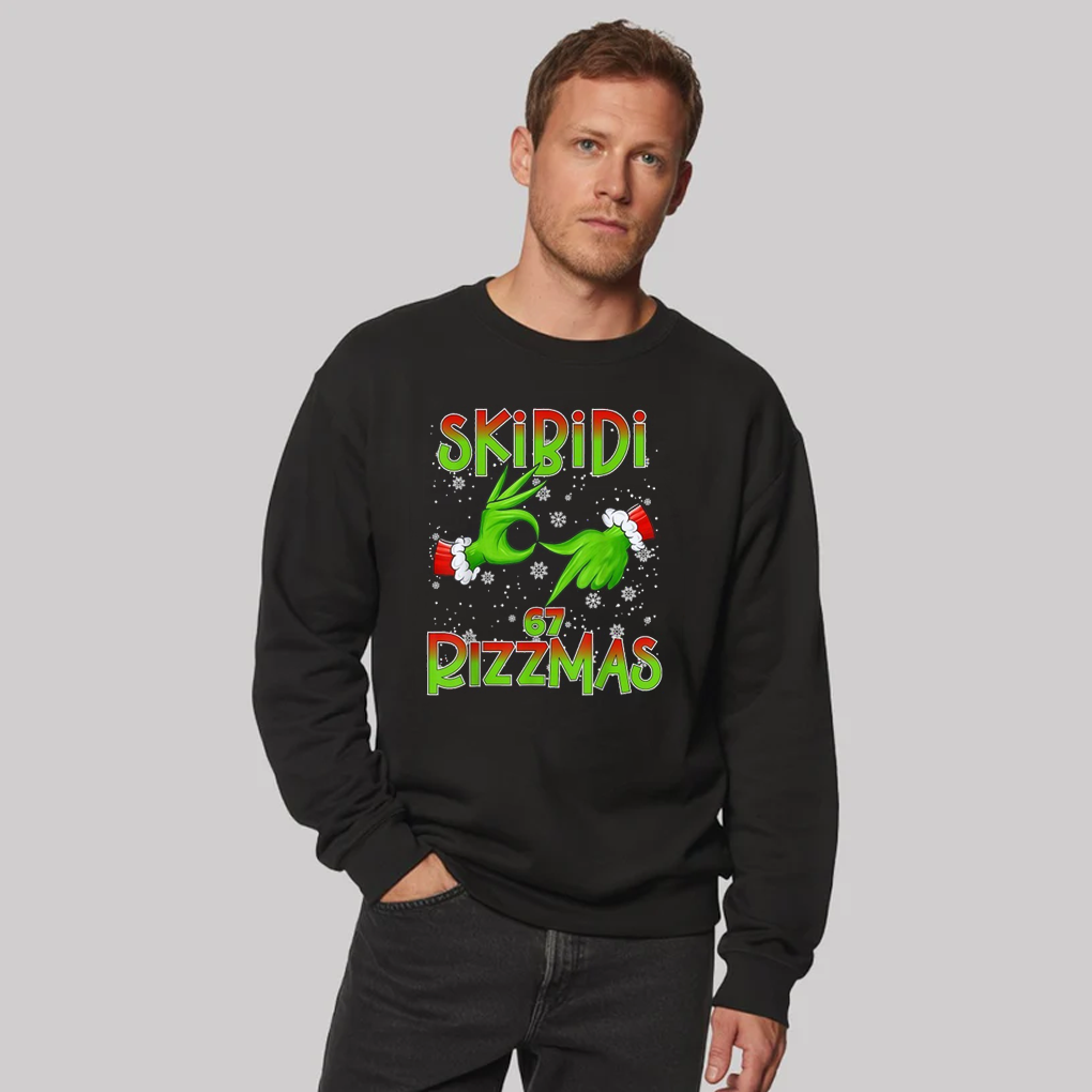 The Grinch 6 7 Christmas Skibidi Rizzmas 67 Holiday Shirt - Clothingus Diamond