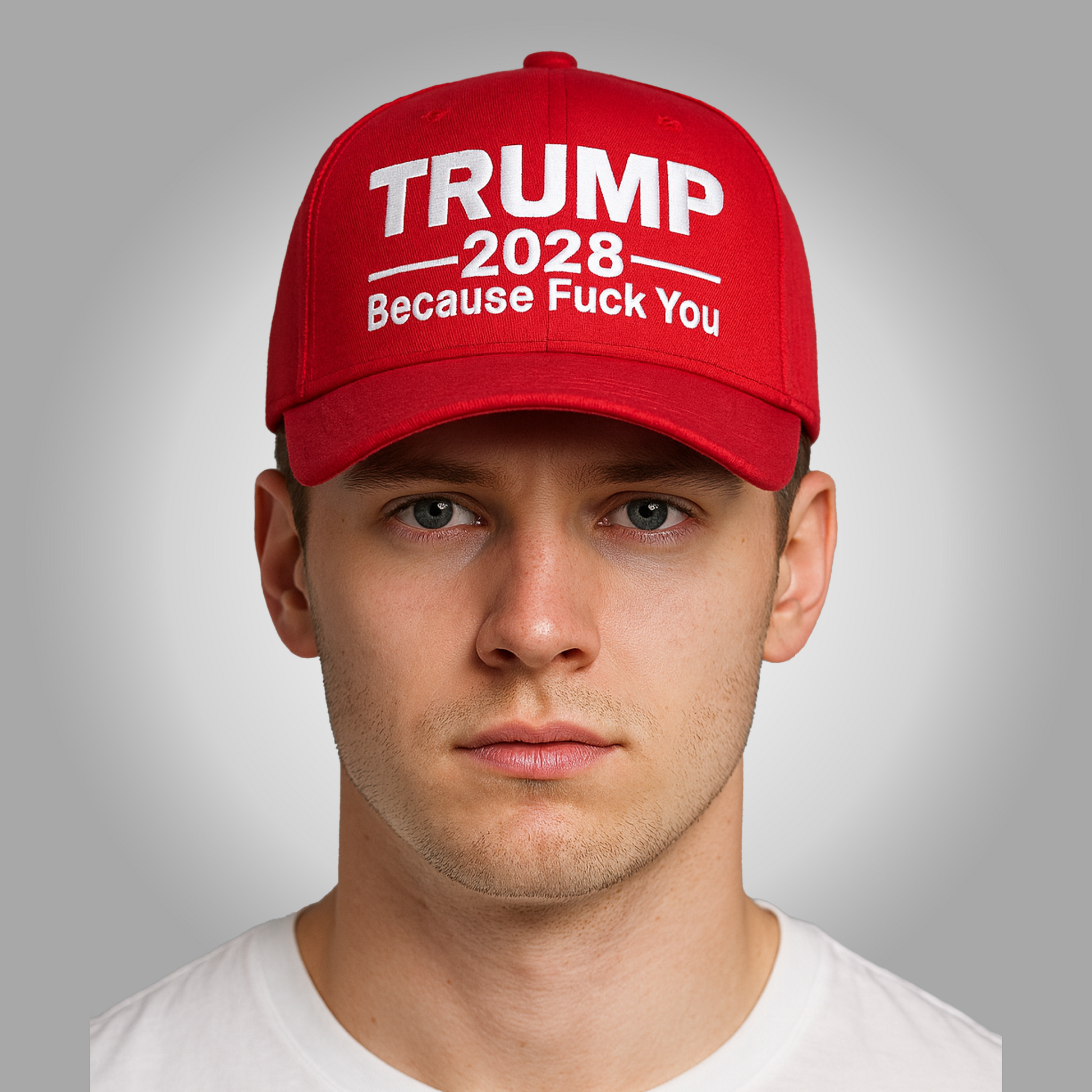 Trump 2028 Because Fuck You Hat - Clothingus Diamond
