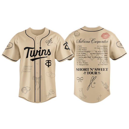 Twins x Sabrina Carpenter Short n’ Sweet Tour Jersey 2025