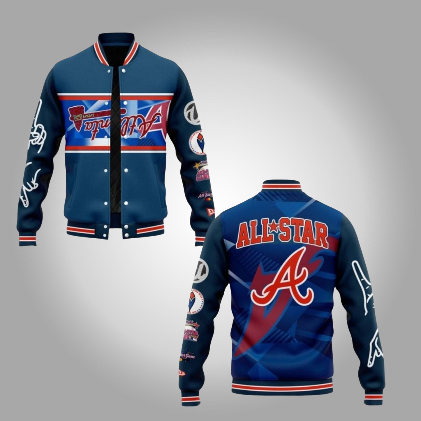Usher Atlanta Braves Peace Up A Town Down Jacket Clothingus Diamond