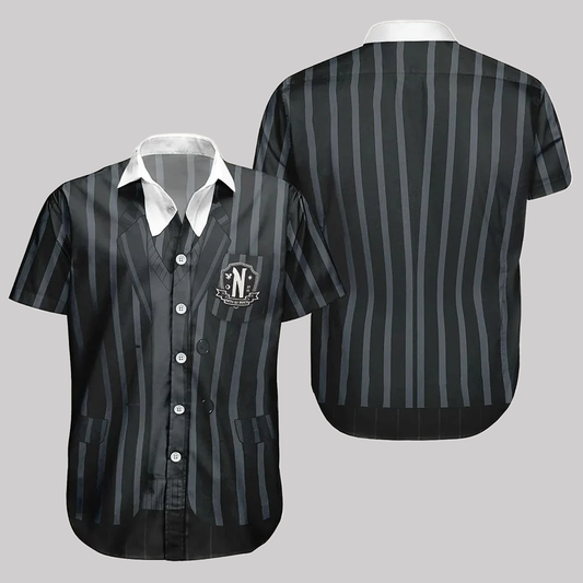 Wednesday Addams Nevermore Academy Halloween Costume Hawaiian Shirt