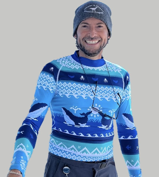 Xmas Rashie Splashes for Whale Conservation Ugly sweater