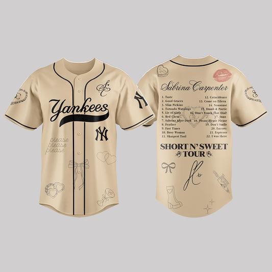 Yankees x Sabrina Carpenter Short n’ Sweet Tour Jersey 2025