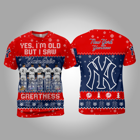 Yes, I Am Old But I New York Yankees Greatness Ugly Christmas Shirt - Clothingus Diamond