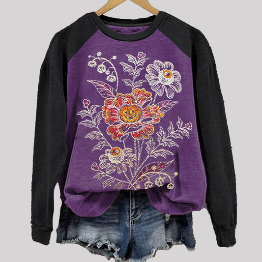 Pumpkin Flower Hallowen Sweatshirt 2025