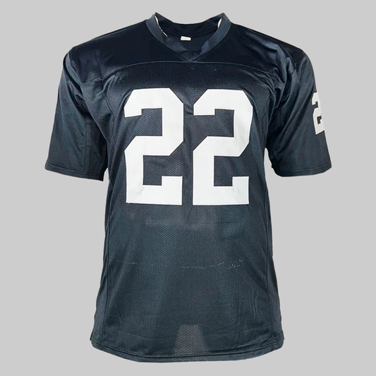 Michael Haynes Signed HOF 97 Inscription Los Angeles Black Football Jersey 2025
