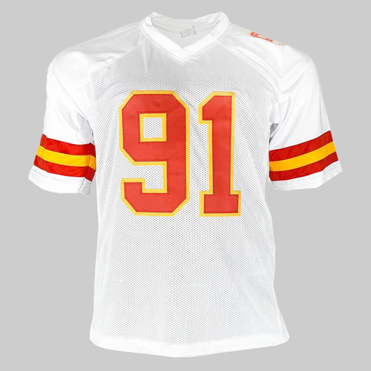 Tamba Hali Signed Kansas City White Football Jersey 2025