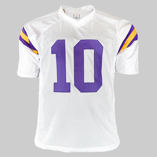 Fan Tarkenton Signed HOF 86 Insciption Minnesota Whitwe Football Jersey 2025