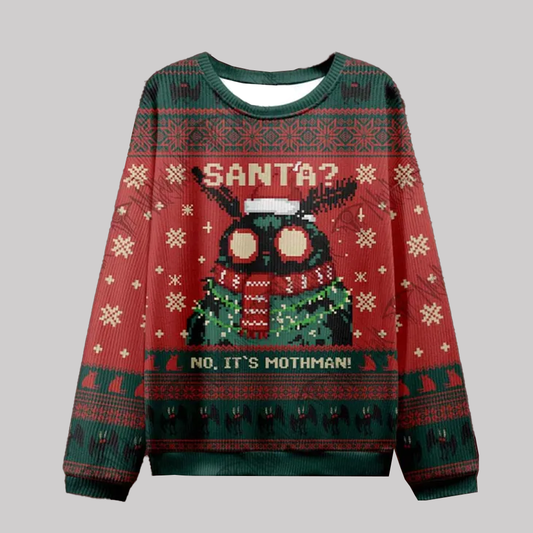 Santa? No It's Mothman Ugly Sweatshirts